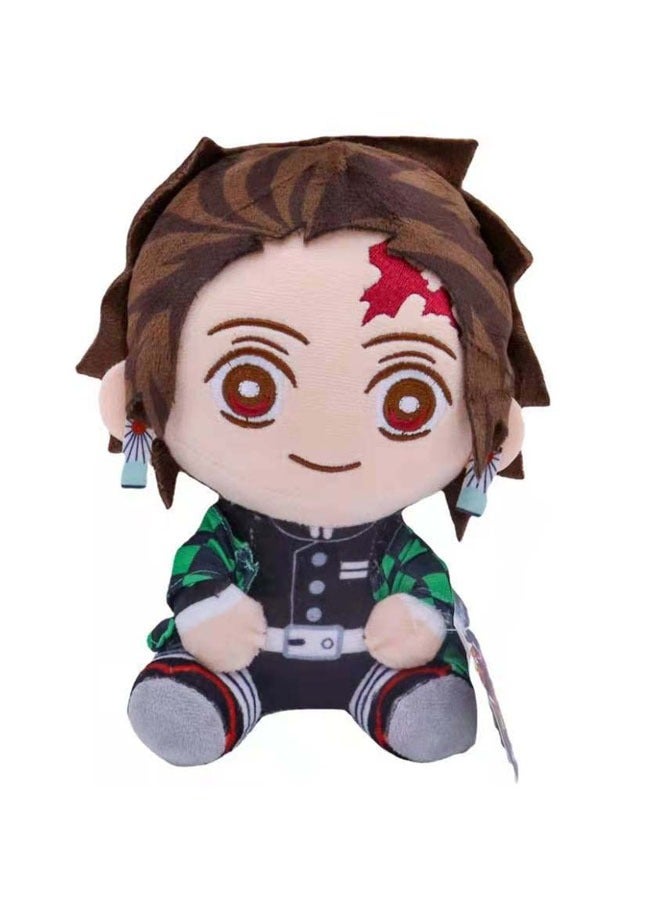 general Demon Slayer Anime Plush Doll Toy, Cute Seated Tanjiro Plush Filled Doll Ornaments, Anime Fan Gifts, Kids Boy & Girl Gifts 20cm - Image 1