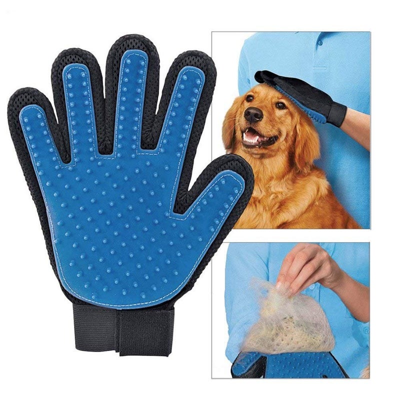 BLAPOXE Pearl ACE Cleaning Hair Brush Comb Animal Massage Hair Removal Dog Grooming True Touch Shedding Brush Bath Gloves. - Image 3