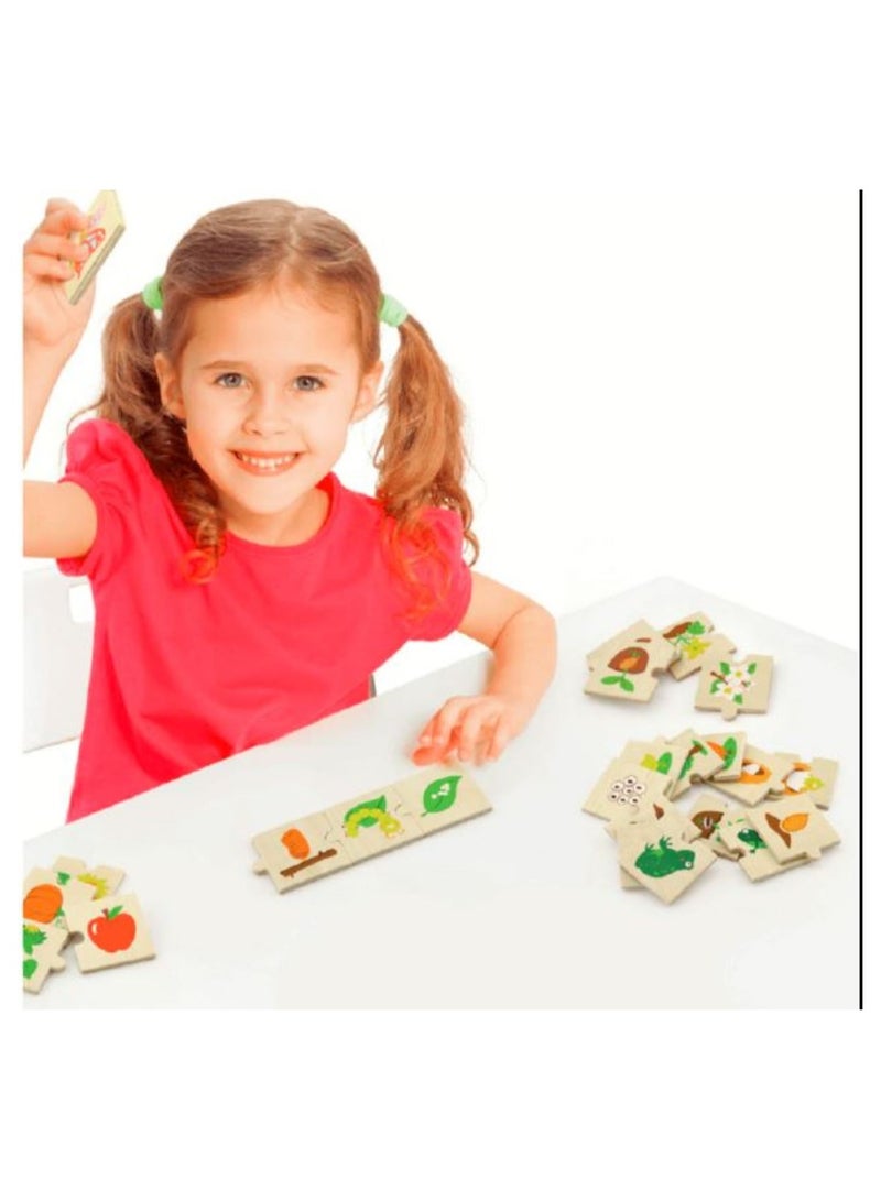Viga Wooden Growing Puzzle - Life Cycle Learning Set - Image 3