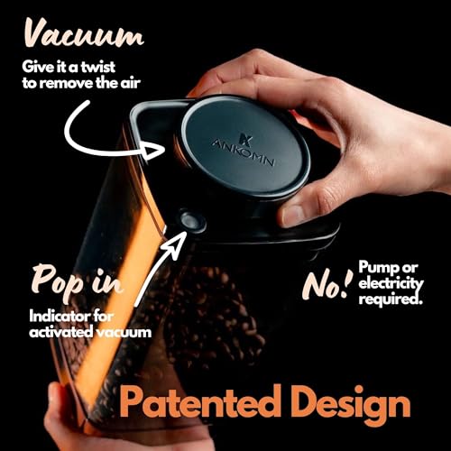 ANKOMN Coffee Vacuum Container, Patented Turn-n-Seal Canister Features the Airtight Vacuum Sealed Rubber and Inner Plate, Holding the Vacuum and Keeping Your Coffee Fresh Longer (Half Pound) - Image 3