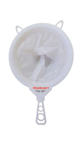 Hookcart Plastic Big Size Milk Strainer for Kitchen 15 x 10 x 7 Inch White Pack of 2 - Image 2