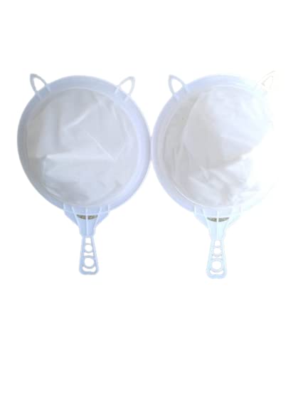 Hookcart Plastic Big Size Milk Strainer for Kitchen 15 x 10 x 7 Inch White Pack of 2 - Image 5