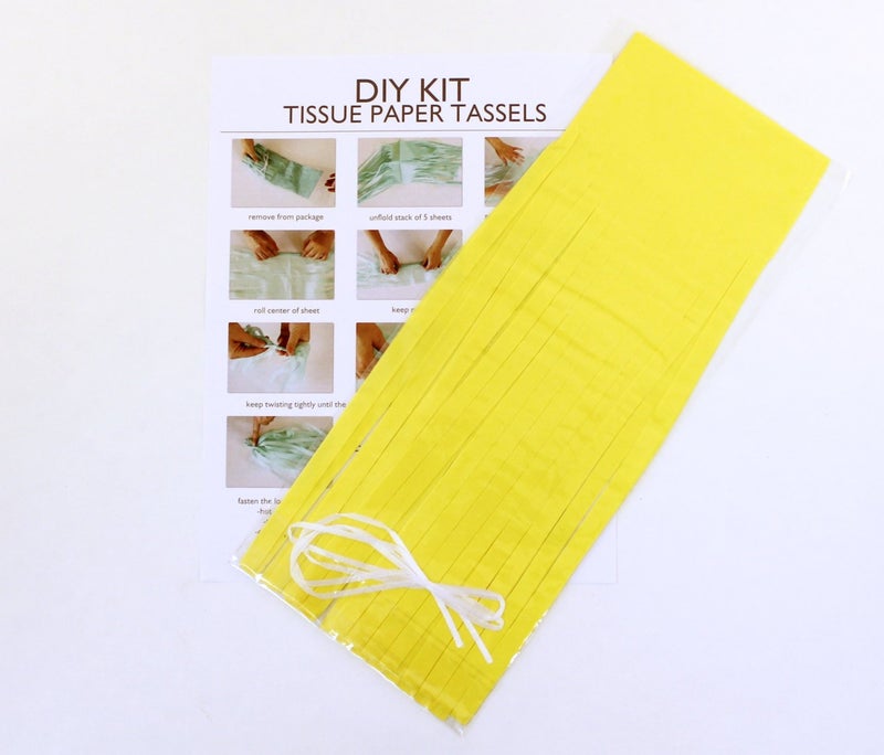 PrettyurParty Yellow Tassel Garland Kit - Set of 5 - Image 2