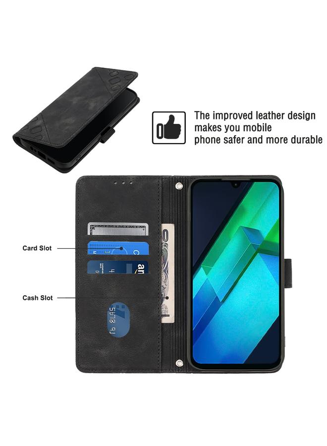 اس-توب جراب لهاتف Infinix Note 12 G96 مصنوع من الجلد المنقوش بملمس الجلد - Image 4