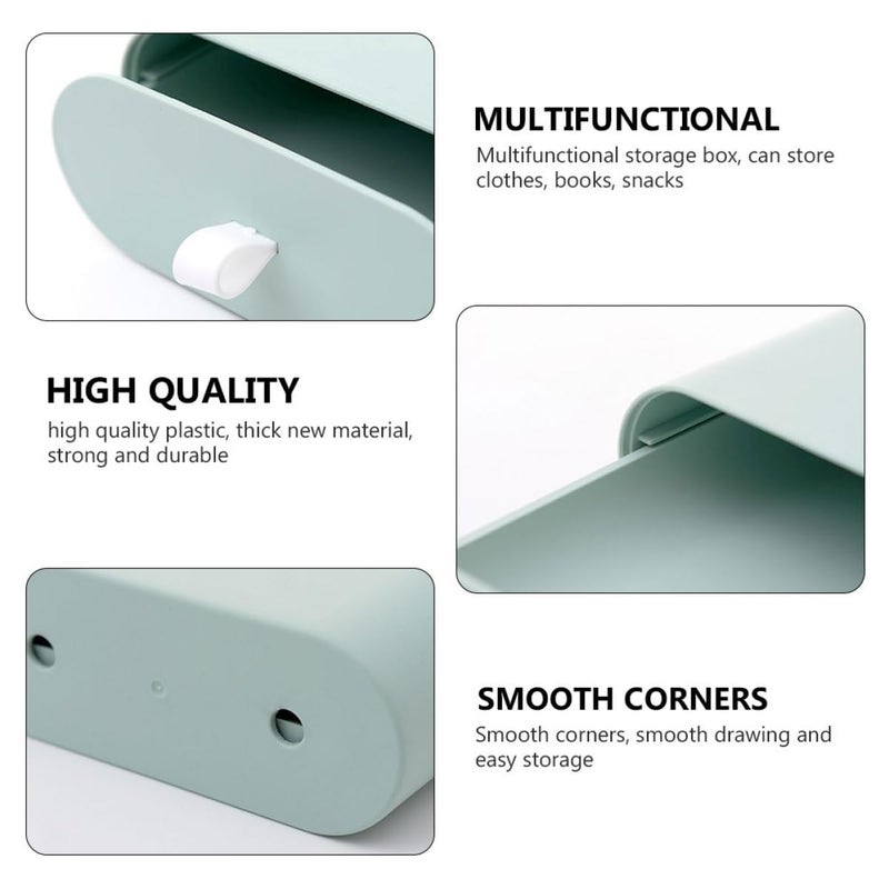 Under Desk Storage Drawer Organizer 4pcs Set Hidden Sticky Hanging Stationery Box For Office Home Workspace - Image 5
