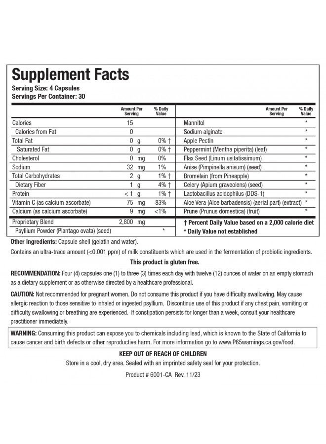 Biotics Research Colon Plus Caps Fiber Capsule, Digestive Health, Soluble, Insoluble Fiber, Laxative, Relieve Constipation, Regularity, Heart Health, Microbial Balance, Gut Flora 120 Caps - Image 1