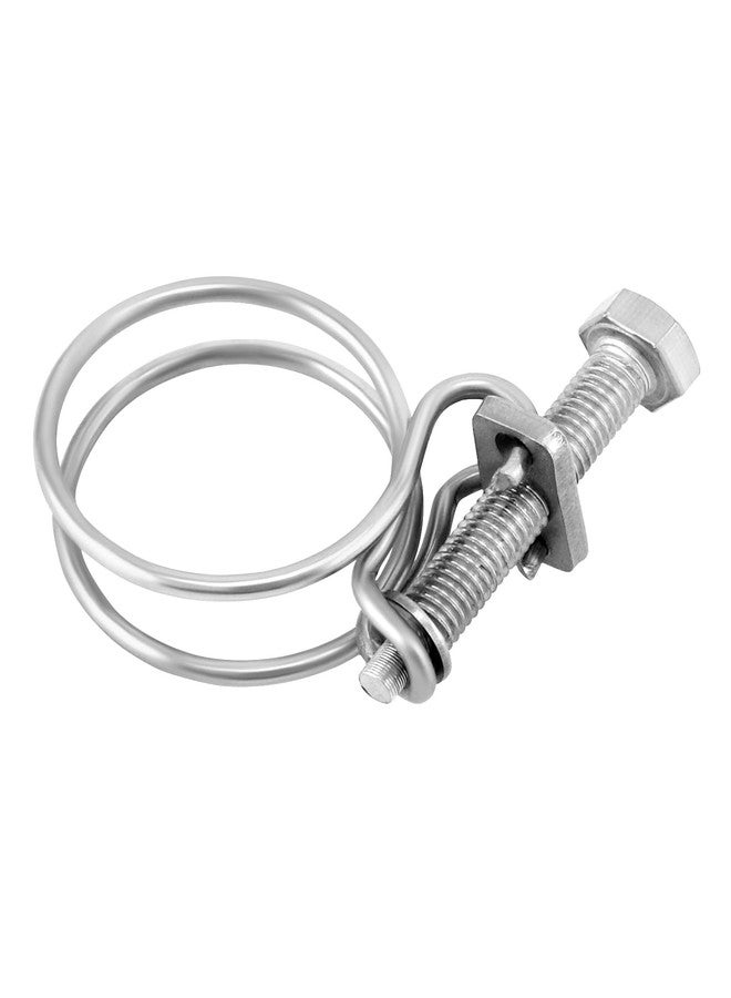 QWORK Heavy-Duty 1-1/2 Inch Double Wire Hose Clamp with Bolt - 304 Stainless Steel 10 Pack, Leak-Proof and Corrosion-Resistant for Secure Hose Connection - Image 4
