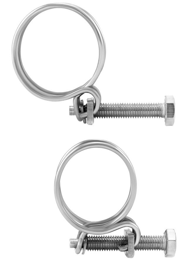 QWORK Heavy-Duty 1-1/2 Inch Double Wire Hose Clamp with Bolt - 304 Stainless Steel 10 Pack, Leak-Proof and Corrosion-Resistant for Secure Hose Connection - Image 3