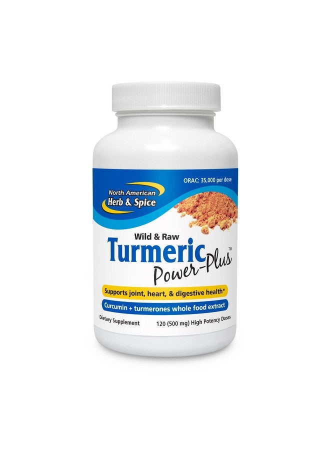 North American Herb & Spice Turmeric Powerplus 120 Count Curcumin & Turmerones Whole Food Extract Joint Heart & Digestive Health Support Antioxidant Nongmo 60 Servings - Image 2