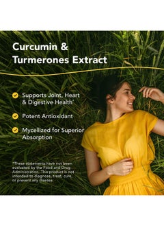 North American Herb & Spice Turmeric Powerplus 120 Count Curcumin & Turmerones Whole Food Extract Joint Heart & Digestive Health Support Antioxidant Nongmo 60 Servings  - Image 3