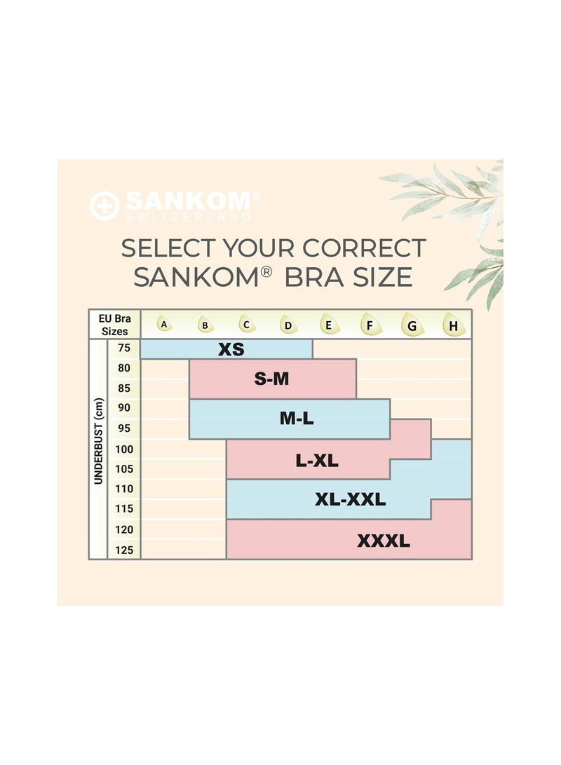 Sankom - Patent Classic Bra For Back Support, Beige S/M - Image 4
