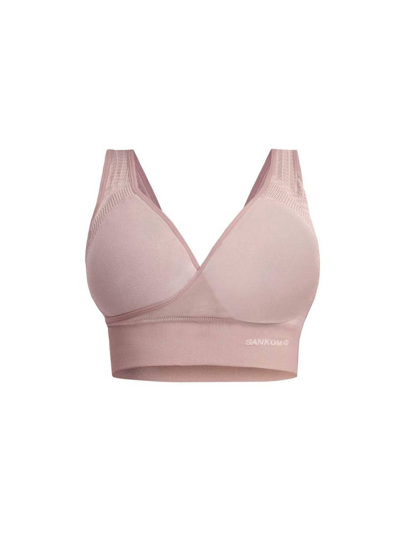 Sankom - Patent Classic Bra For Back Support, Beige S/M - Image 1