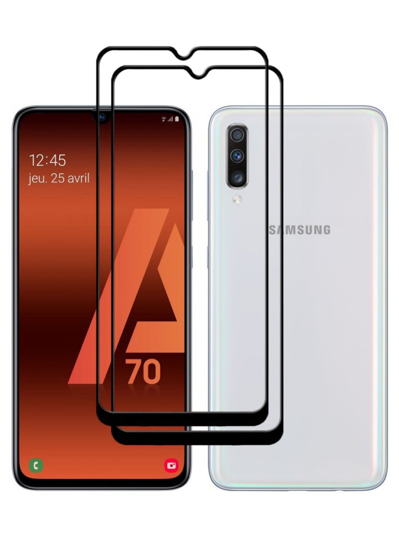 ACLIX 2 Pieces Antistatic ESD Dustproof Premium Quality High Definition Tempered Glass Screen Protector Designed For Samsung Galaxy A70 - Image 1