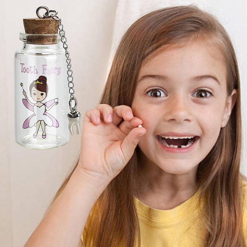 Malihome Beautiful Tooth Box Glass Tooth Holders for Lost Teeth Keepsake for Kids - Image 2