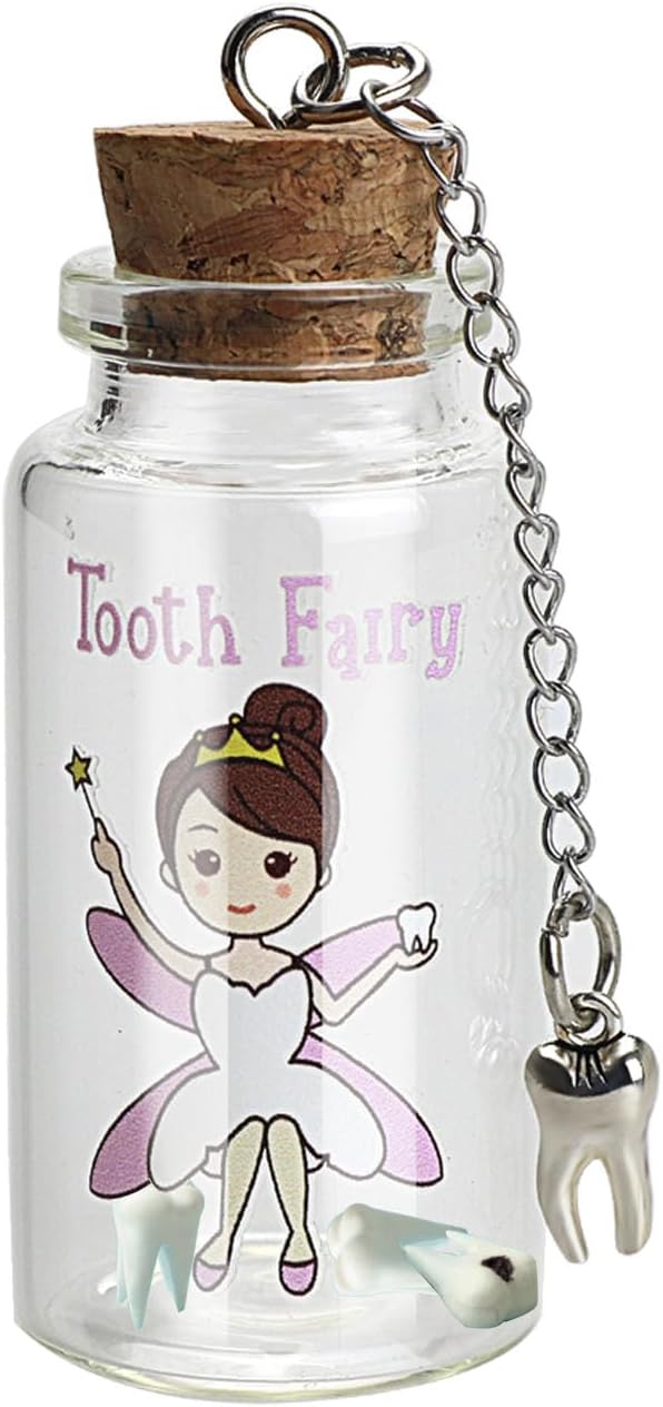 Malihome Beautiful Tooth Box Glass Tooth Holders for Lost Teeth Keepsake for Kids - Image 1