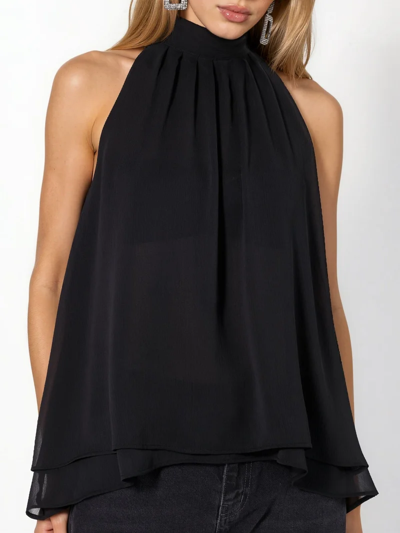 هيكاب Halter Neck Sleeveless Blouse