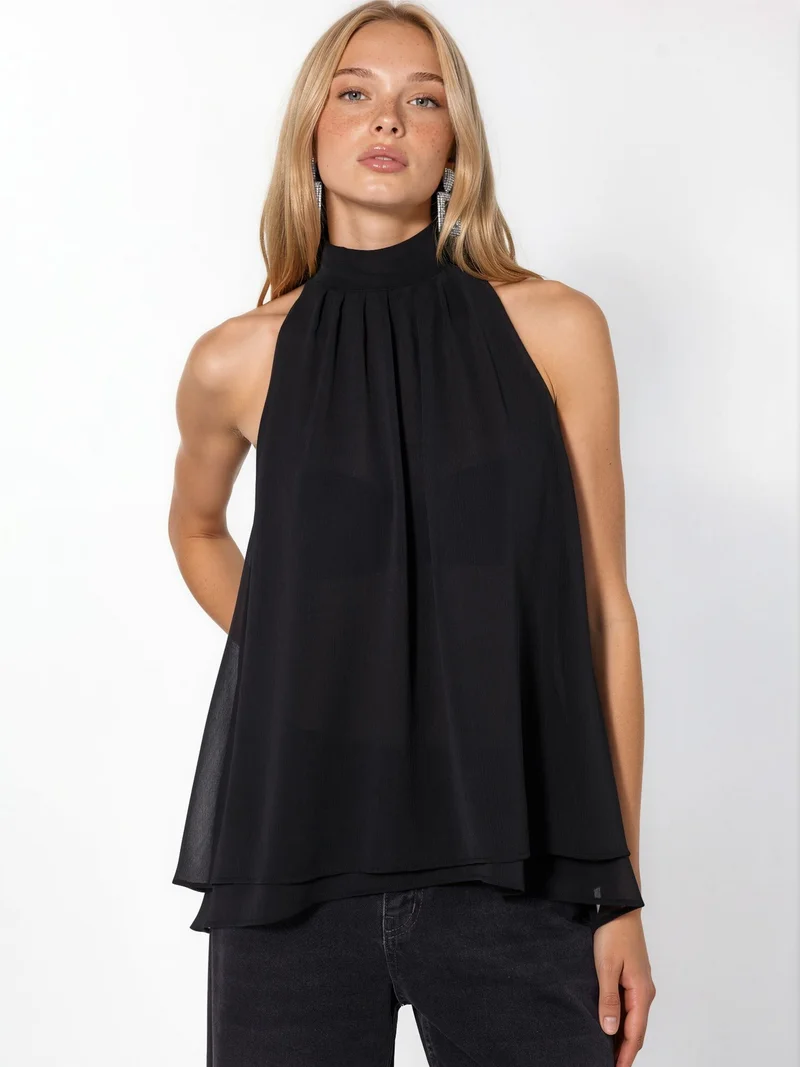 هيكاب Halter Neck Sleeveless Blouse