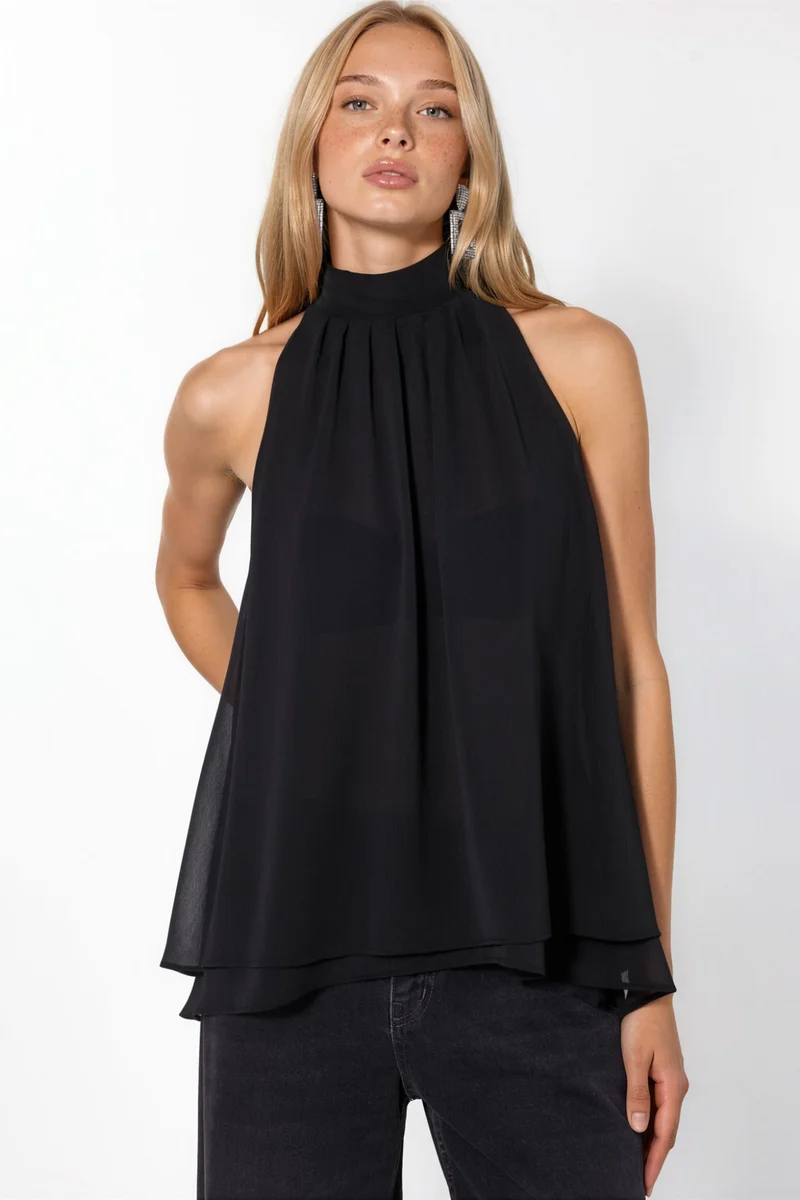 Hiccup Halter Neck Sleeveless Blouse