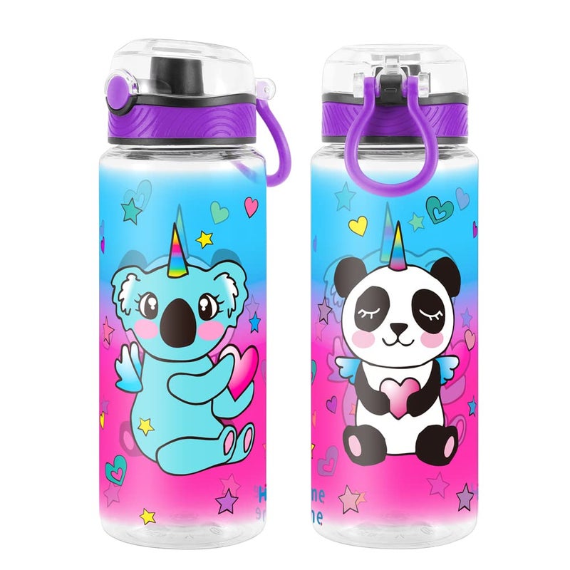 Home Tune Cute Water Bottle for School Kids Girls  BPA FREE Tritan & Leak Proof & Easy Clean & Carry Handle  23oz/ 680ml (Koala) - Image 2