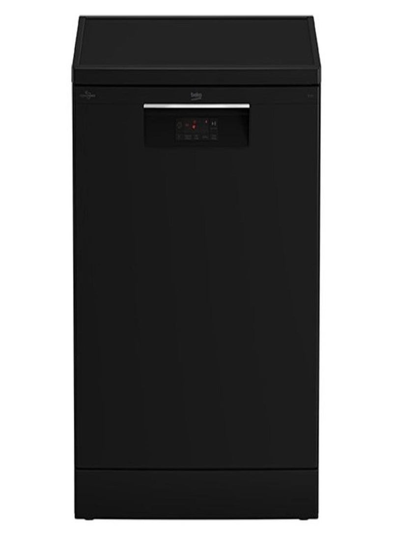 Beko Dishwasher 45 cm 5 program 10 person LED Display - Half load - time delay -Inv 10 OZ BDFS15020B Piano Black - Image 1
