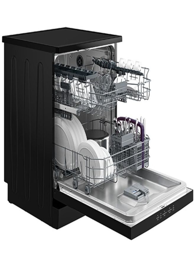 Beko Dishwasher 45 cm 5 program 10 person LED Display - Half load - time delay -Inv 10 OZ BDFS15020B Piano Black - Image 4