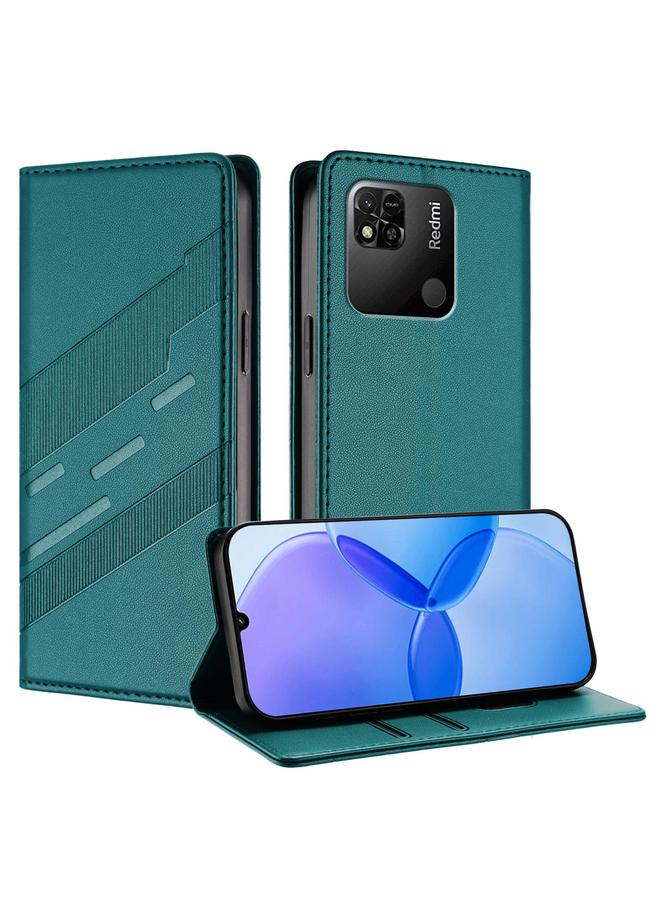 S-TOP Case For Redmi 10A / 9C Embossed Multi-functional Wallet Retro Leather Phone Case - Image 1