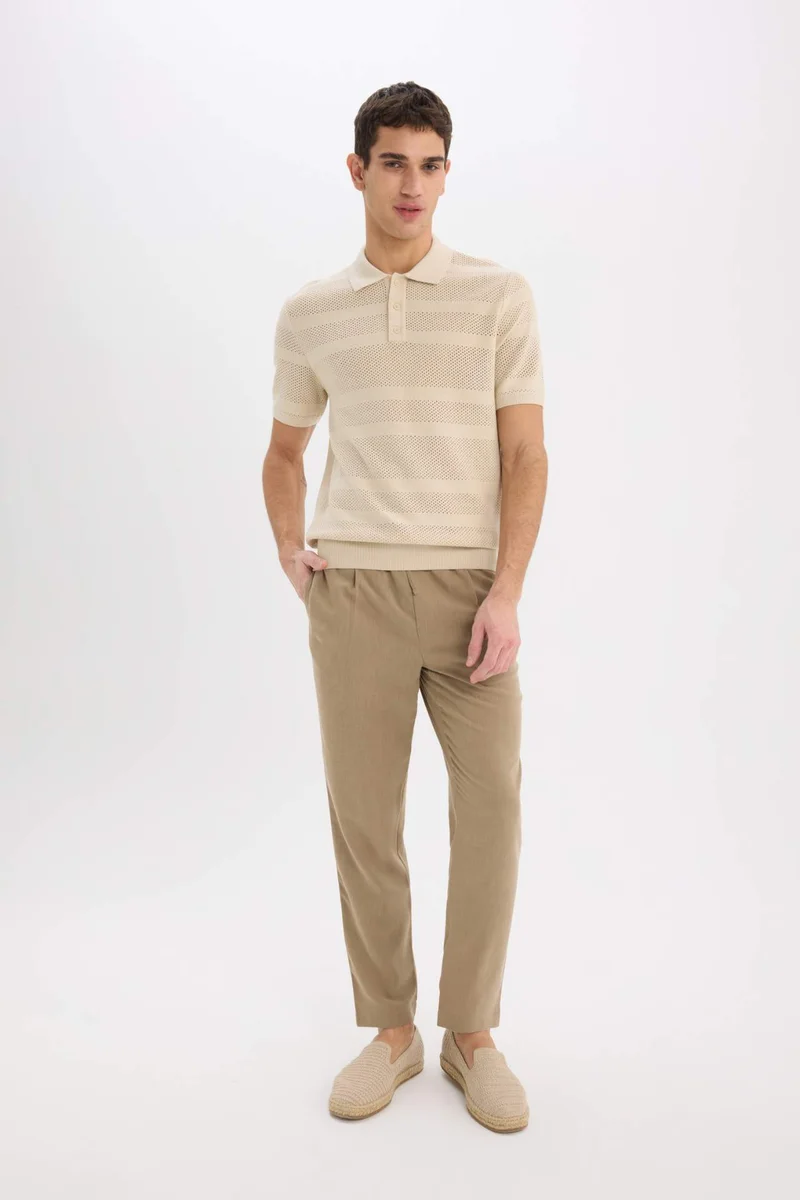 DeFacto Standard Fit Short Sleeve Knitted Polo T-Shirt