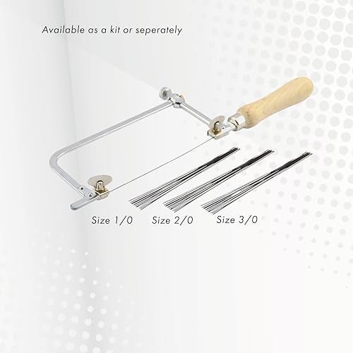 Artistic Wire Jewelers Saw Frame Kit - Jewelers Saw with 36 Blade Assortment (3/0, 2/0, 1/0 Sizes) - Ideal for Jewelers, Silversmiths, Hobbyworkers, DIYers - Image 3