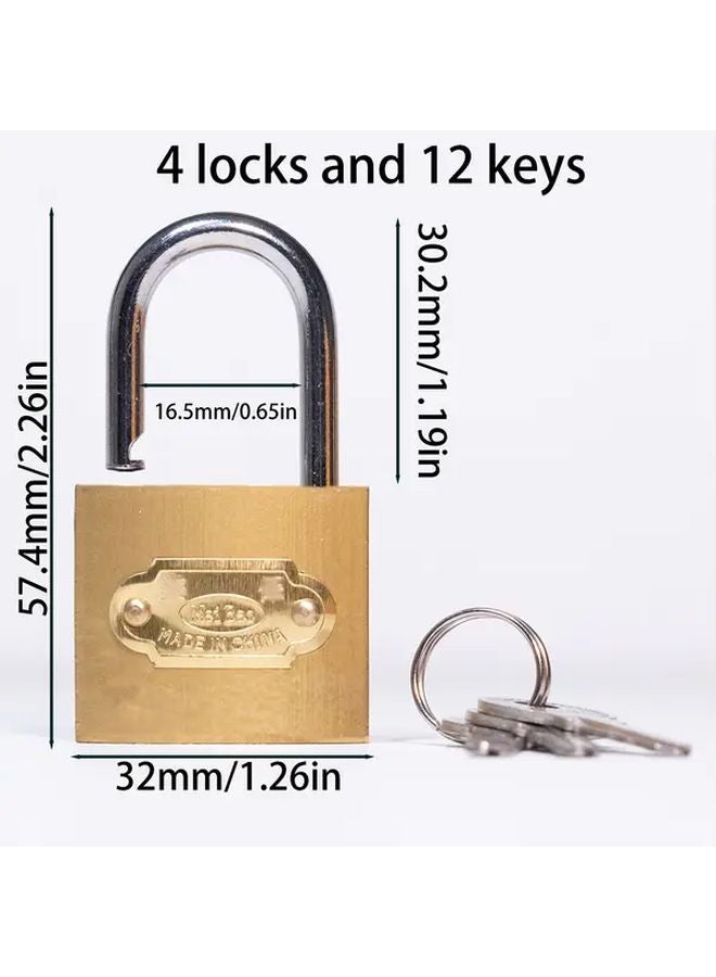 2Pcs 32mm Portable Padlocks With Keys Rust Proof Anti Theft For Travel Bags - Image 4