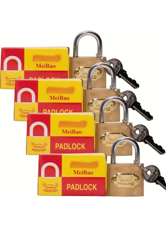 2Pcs 32mm Portable Padlocks With Keys Rust Proof Anti Theft For Travel Bags - Image 2