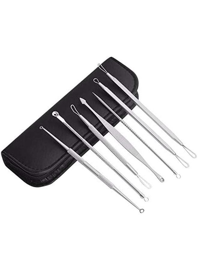5PCS Stainless Steel Blackhead Remover Tool Set For Nose Face Skin Acne Removal - Image 5
