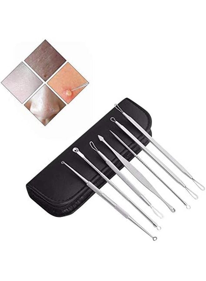 5PCS Stainless Steel Blackhead Remover Tool Set For Nose Face Skin Acne Removal - Image 3