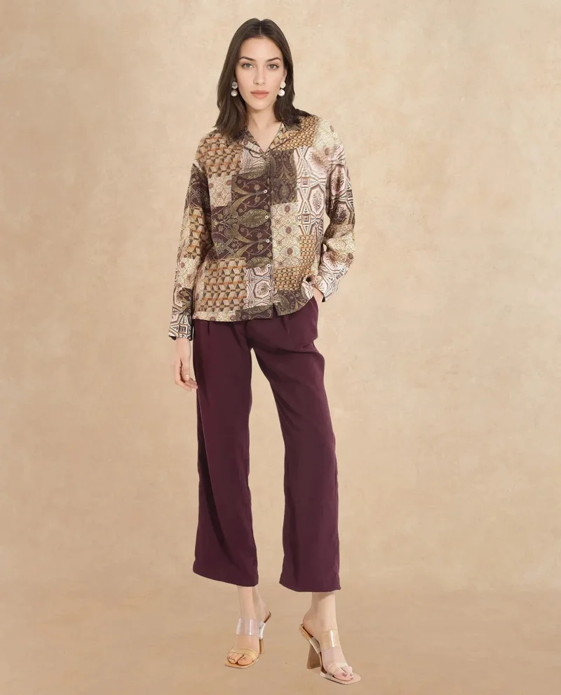 ريريزم Women's Bandana Multi-Printed Shirt