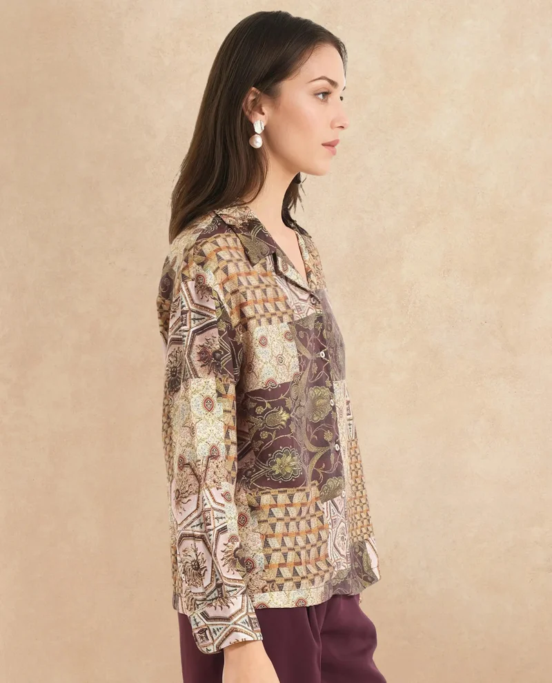 ريريزم Women's Bandana Multi-Printed Shirt
