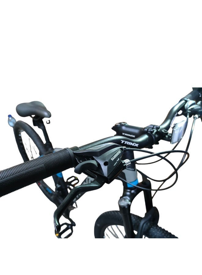 Trinx M136 Pro 29 Inch Alloy Hardtail Mountain Bike, 21-Speed, Mechanical Disc Brakes, Kenda Tires, , Lock-Out Suspension Fork, Aluminum Crankset & 1 Year Warranty by Aboelgoukh & Maxlerz – Blue & Gray Color - Image 4