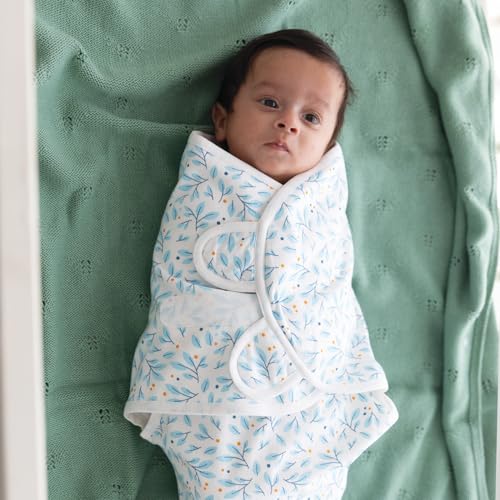 TIDY SLEEP Newborn Baby Swaddle Wrap | 100% Cotton Adjustable Sleep Sack | Soft, Breathable & Lightweight | Velcro Closure for 0-6 Months | Pink Duck - Image 1