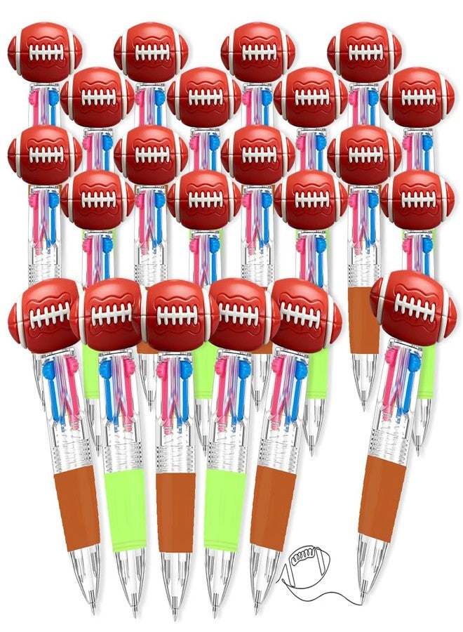 BAISDY 24pcs Football Sport Party Favors Pen Mini Multicolor Pens in One 4-in-1 Fun Pens Bulk - Image 1