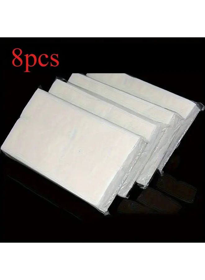 8pcs Non Woven Car Tissue Refills Large Capacity Pull Out Suitable For Home Office Travel Bathroom Essential Convenient Packaging - Image 1
