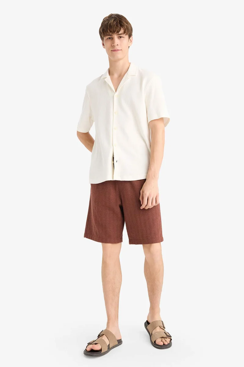 DeFacto Regular Fit Jacquard Bermuda Shorts
