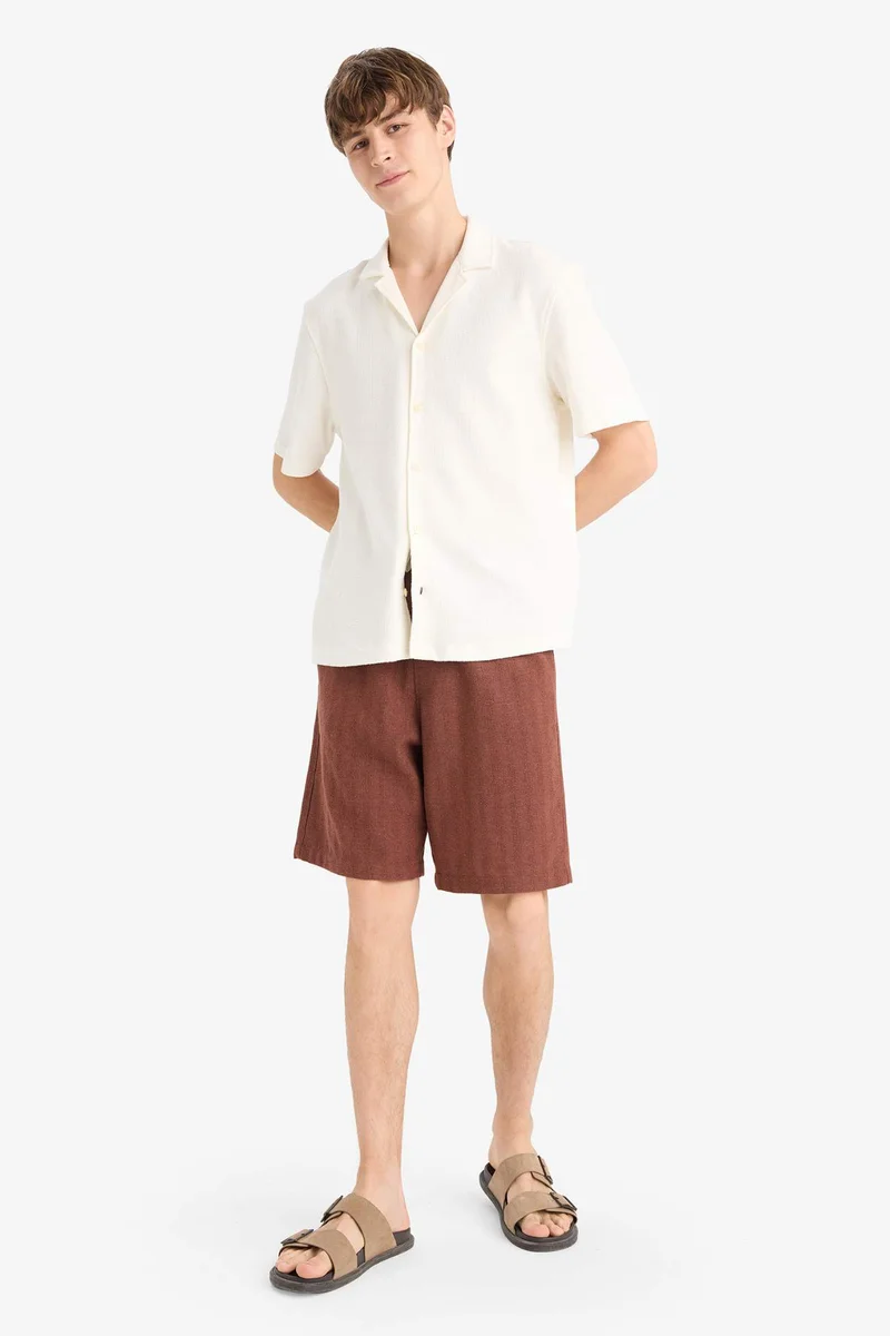 DeFacto Regular Fit Jacquard Bermuda Shorts