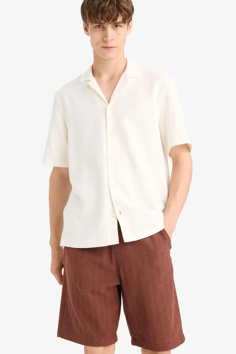 Defacto  Regular Fit Jacquard Bermuda Shorts for Men | Best Price UAE
