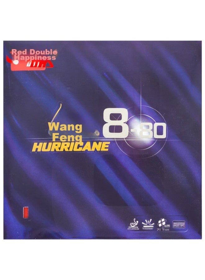 DHS (Double Happiness) Kuangbiao 8-80, Kuangbiao 8 Table Tennis Rubber, Table Tennis Racket Reverse Rubber Set, Red, 37 Degrees, 2.1 - Image 1