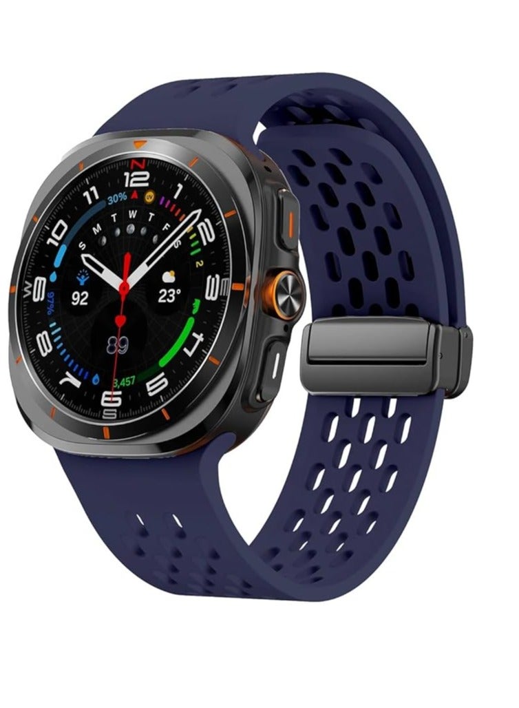 Breathable Bands Compatible with Samsung Galaxy Watch 7 Ultra Band 47mm, Silicone Sport Strap for Galaxy Watch Ultra 2024 Men Women - Image 1