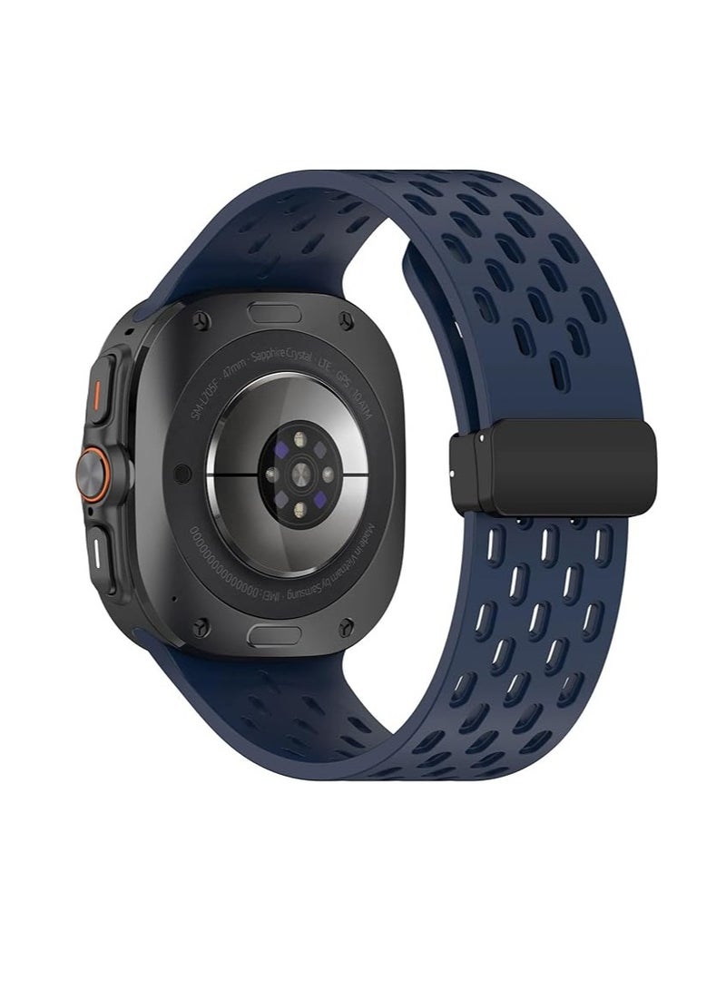 Breathable Bands Compatible with Samsung Galaxy Watch 7 Ultra Band 47mm, Silicone Sport Strap for Galaxy Watch Ultra 2024 Men Women - Image 2