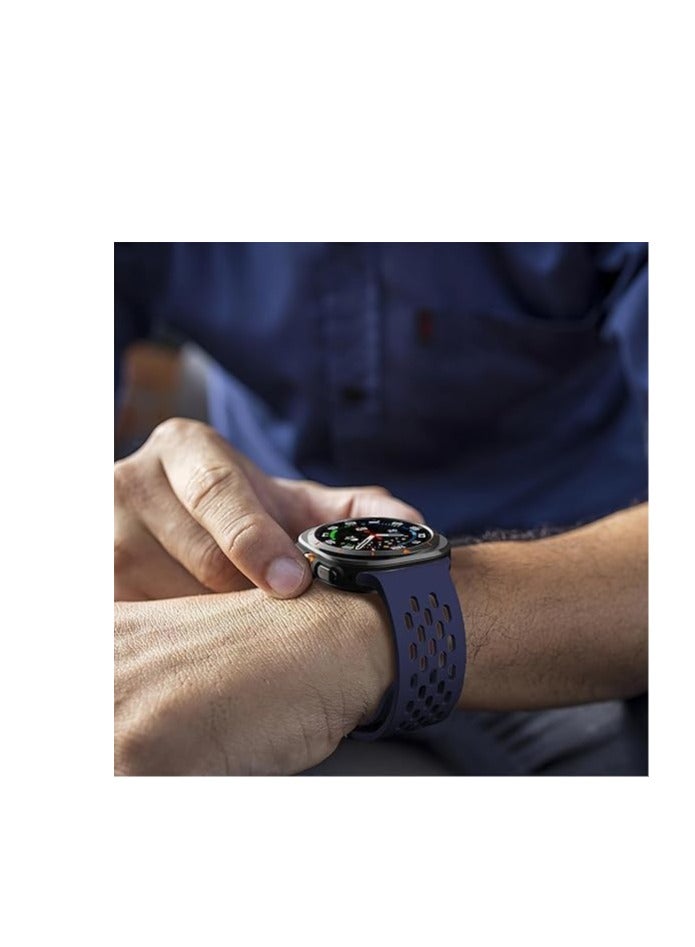 Breathable Bands Compatible with Samsung Galaxy Watch 7 Ultra Band 47mm, Silicone Sport Strap for Galaxy Watch Ultra 2024 Men Women - Image 3