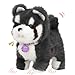 Hopearl Walking Dog Repeat What You Said Interactive Electronic Pet Plush Bark Puppy Toy Animated Singing Speaking Glowing Walking Gift for Toddlers Birthday Gray 7 - Image 2