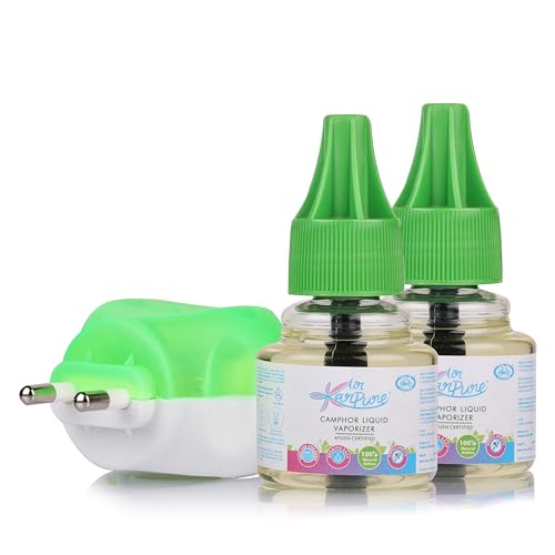 Cycle Pure Karpure Camphor Vaporizer Machine with Refill - Pack of 2, 45 ML each | Original Kapoor Fragrance | Ayush Certified | Baby & Skin Safe, Pet Friendly - Image 1