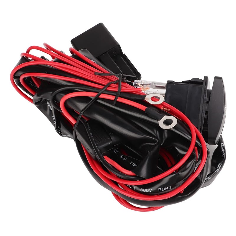 UTV Turn Signal Rocker Switch Kit, ABS Material, Compatible with, Cart Turn Signal Harness with Flasher Relay for Street Legal Lighting (Horizontal Switch) - Image 2