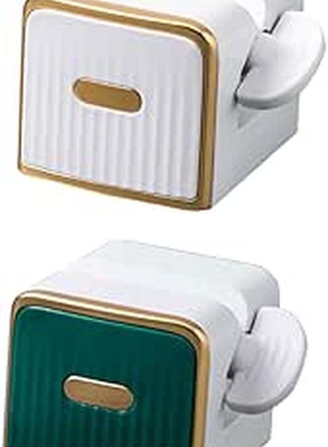Wall Mounted Toothpaste Dispenser Holder 2 Pack Manual Rolling Squeezer Sturdy Rack For Bathroom - Image 1