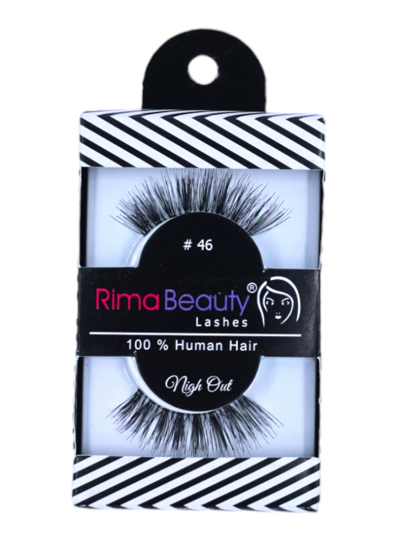 Rima Beauty Lashes Human HAIR Black # 46  - Image 4
